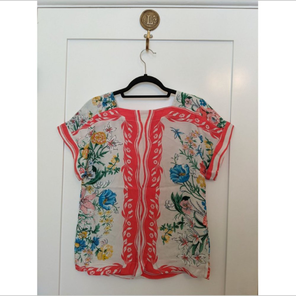 NWT Maeve Romina Scarf-Printed Top - Picture 6 of 13